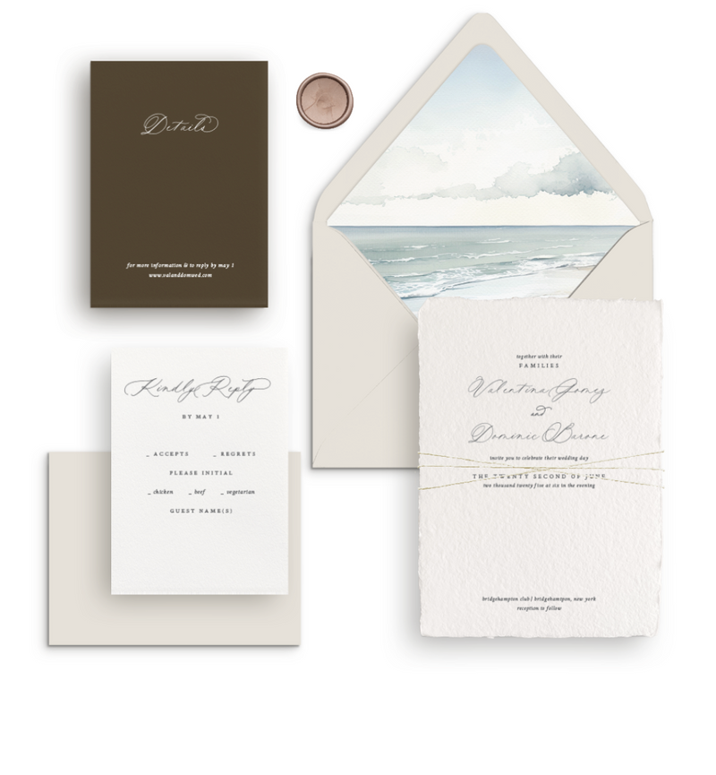 Valentina Invitation Package / Customize Your Suite